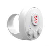 Control remoto inalámbrico para DJI Action y para cámaras Insta360, duración de la batería de 25 horas, alcance de 10 m, obturador Bluetooth compacto 8G para Android para iOS, negro (blanco)