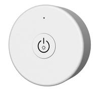 Control remoto mini, diseño compacto, color blanco, compatible con múltiples dispositivos, ideal para controlar aparatos inalámbricos.