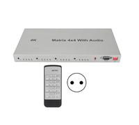 Control remoto multifuncional con matriz HDMI, gestión EDID, escalado automático de vídeo, formatos de audio HD, reducción de escala, resolución