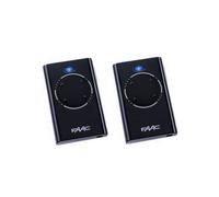 Control remoto para portón, 4 canales, código variable de 868 MHz, paquete de 2, carcasas de plástico negro duradero.