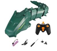 Control Remoto por App 2.4G Giant Python, Serpiente RC Realista con Cámara HD 1080P, Modos de Doble Velocidad y Doble Control, para Piscinas y Lagos Green