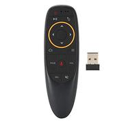 Control Remoto por Voz 2.4G Air Mouse Mini Teclado inalámbrico con giroscopio para TV Box PC TV Black(Negro)