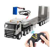 Control Remoto Toy de camión Semi - de automóvil RC a Escala 1/24, Auto de Carreras Fuera de Ruta | Camión de 2.4 GHz Vehículo RC con Remolque, Juguete de vehículo de construcción de 9 Canales c