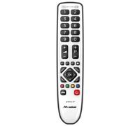 Control Remoto Tv Meliconi 806170 GUMBODY Práctico 2+ Plata Y Negro