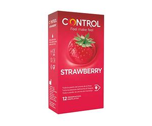 Control Strawberry Preservativos Aromatizados a la Fresa de Látex Natural - 12 Preservativos