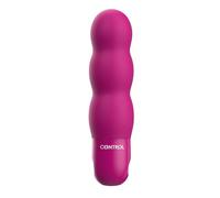 CONTROL Velvet Secret - Mini estimulador vaginal - Superficie estimulante con esferas - 5 vibraciones diferentes - Silicona médica suave al tacto - Sumergible - Luz para oscuridad