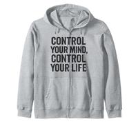 Controla tu mente Controla tu vida. Vintage, Cita Sudadera con Capucha