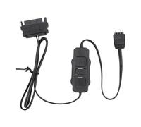 Controlador ARGB de 5 V y 3 Pines, Controlador Remoto de Banda de Luz ARGB de 46 Mm Controlador de Ventiladores de Computadora para Refrigeradores de Ventiladores de PC (BLACK)