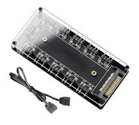 Controlador Argb para chasis de juego, interfaz integrada de diez puertos, hub impermeable, tira de iluminación de ébano, accesorio de alimentación, de mantenimiento de refrigeración de