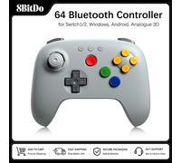 8Bitdo 64 Bluetooth Controller for Analogue 3D, Switch, Windows, and Android (Black)