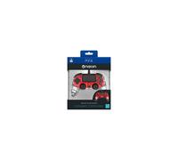 Controlador compacto rojo transparente Nacon con cable para PS4 Compatible con PC