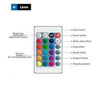 Controlador - Controlador Mini para Tiras led RGB con Control Remoto por IR, 12V, Medidas 62x35x23 mm, Acabado Blanco.*
