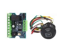 Controlador de acceso 12V con entrada puerta bloqueo magnético, memoria táctil, lector tarjetas RFID Wiegand, tablero Control,Hardware de control de acceso(Kit-3 13.56Mhz black)