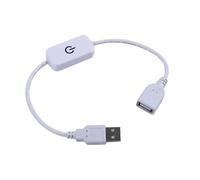 Controlador de atenuación 4A 5V, línea U, continua táctil, interruptor en, atenuador LED, lámpara escritorio(White)