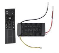 Controlador de atenuación de luz de ventilador de techo con 6 ajustes y monitoreo de batería para ventiladores Hongyun AC 110V-265V Entrada 24V Salida (negro)
