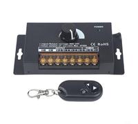 Controlador de atenuación de tira LED 90 A 12-24 V bajo voltaje con control remoto | Ajustador de brillo giratorio para tiras de luces duras suaves | Configuración de múltiples lámparas | Negro