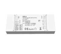 Controlador de atenuación LED ES-V Sensor de movimiento PIR Controlador LED de 2 canales Control de luz de escalera de 12-48 V Atenuación por empuje Adecuado for tiras LED monocromáticas o CCT