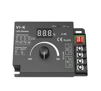 Controlador de atenuación LED V1-K DC 12-48V 20A PWM Interruptor de controlador de atenuación LED 2.4G Control remoto táctil for tiras de luz LED de un solo color(EV1 Amplifier Only)