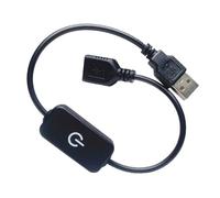 Controlador de botón USB LED DC 5 V Ajuste de brillo del LED Banda Controlador interruptor enchufe para tiras de luz de 5050 3528 2835 5 voltios (USB Touch Negro)