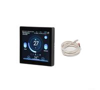 Controlador de calefacción de suelo eléctrico fácil de usar con integración de aplicaciones, modos manuales/automáticos y funciones de almacenamiento de datos (negro)