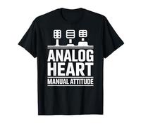 Controlador de Cambio de Palanca de Actitud Manual de corazón analógico Camiseta