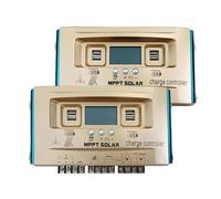 Controlador de carbón híbrido eólico Solar 40A 60A 100A, controlador de híbrido eólico-Solar con USB Dual, regulador de carbón MPPT(40A)
