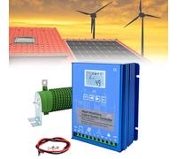Controlador de carga híbrido eólico-solar MPPT de 12 V, 24 V y 48 V, regulador de 12000 W con pantalla LCD y descarga de carga, ideal para turbinas eólicas y sistemas solares, gestión eficiente de la