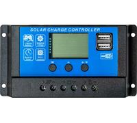 Controlador de Carga LCD 12/24V 10Ah USB PWM para Panel Fotovoltaico