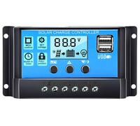 Controlador de Carga LCD 12/24V 20Ah USB PWM para Panel Fotovoltaico
