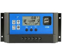 Controlador de Carga LCD 12/24V 40Ah USB PWM para Panel Fotovoltaico