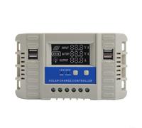 Controlador de carga solar 12V/24V Auto | 20A para MPPT Regulador de panel solar para plomo-ácido | Li-ion | Para baterías LiFePO4 | Salida USB de 4 puertos | Grado industrial con LCD (10A)