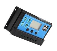 Controlador de carga solar, 60A 12V/24V Regulador de carga solar inteligente con puerto USB Pantalla LCD retroiluminada(60A)