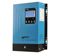 Controlador de carga solar, 60A MPPT Solar Charge Controller 12V24V48V Auto Battery Regulator Solar Panel Max 150V Input For Lithium Sealed Gel And Flooded(Blauw)