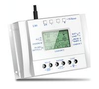 Controlador de carga solar 80A, 12V 24V Regulador solar 80A para entrada máxima de 48V con control de luz y temporizador Salida USB de 5V