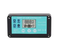 Controlador de carga solar con carga rápida dual USB, regulador de panel solar MPPT 12 V/24 V para uso doméstico e industrial, pantalla en tiempo real (50A)