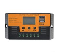 Controlador de carga solar con pantalla LCD de 12 V, 24 V, 10 A, 20 A, 30 A, regulador fotovoltaico de control de luz integrado y protección inversa (10 A)