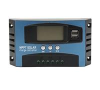 Controlador de carga solar con pantalla LCD, salida dual USB de 2,5 A, protección contra sobrecorriente, regulador de panel solar de reconocimiento automático para baterías de (30A)