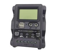 Controlador de carga solar de 10/20/30 amperios, pantalla LCD, 12 V, 24 V, regulador de carga solar automático, doble puerto USB, controlador de carga solar fácil de usar