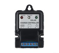 Controlador de carga solar de 10 A, regulador automático de 6 V/12 V con pantalla LED para generación de energía del sistema fotovoltaico, protección contra sobrecarga y cortocircuito