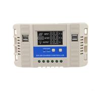 Controlador de carga solar de 12 V 24 V con pantalla LCD, regulador mppts de 20 A, para batería de litio ácido, 4 puertos USB salida de 5 V/2 A, regulador de batería ácida (40 A)