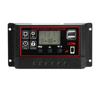 Controlador de carga solar de 12V 24V 50A, controlador fotovoltaico de cargador de energía solar 50A con pantalla digital de salida USB 5V