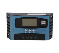 Controlador de carga solar de 50 A, 12 V 24 V, identificación inteligente, carga MPPT con pantalla LCD, protección eficiente de la batería, puertos USB duales, ideal para el hogar y la industria (40 A