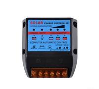 Controlador de carga solar fotovoltaica de 12 V/24 V automático para carga PWM de 4 etapas con pantalla y protección múltiple para sistema de batería de panel solar, azul (30 A)
