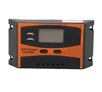 Controlador de Carga Solar Fotovoltaico 12 - 24V 20A Pantalla LCD Grande, Doble Salida USB, Protección Avanzada - Fácil Ajuste y Uso en Hogar, Industria y Comercio