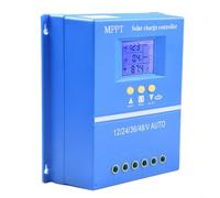 Controlador de carga solar MPPT 100A 12V-48V, pantalla LCD de identificación automática USB dual, para inundación de gel ácido, protección contra sobrecarga del sistema PO4 azul (1)