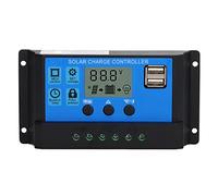 Controlador de Carga Solar MPPT 100A, Salida Dual USB, Pantalla de Pantalla LCD, Material de Aleación de Aluminio, Controlador de Paneles Solares para Paneles Solares de 12V de 24 V, Resolución de