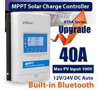 Controlador de carga Solar MPPT 40A dentro de Bluetooth EPEVER XTRA4210N G3 BLE regulador de cargador 12V24V batería identificación automática LCD XTRA4210N G3 BLE