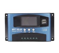 Controlador de carga solar MPPT | 98 % de eficiencia con pantalla LCD y PWM de 3 etapas | Regulador de panel solar para farolas/sistemas domésticos/vehículos recreativos | ABS + (12/24V-30A)