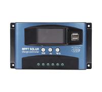 Controlador de carga solar MPPT | 98 % de eficiencia con pantalla LCD y PWM de 3 etapas | Regulador de panel solar para farolas/sistemas domésticos/vehículos recreativos | ABS + (36/48/60V-100A