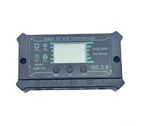 Controlador de carga solar MPPT con doble puerto USB y salida CC, pantalla LCD para batería de iones de litio de gel ácido, protección SOC para sistemas de energía alternativos del jardín del hogar